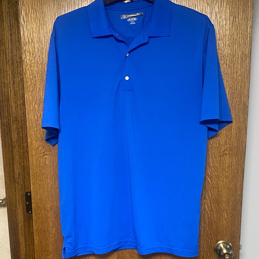 Greg Norman Men's Blue Polo Shirt